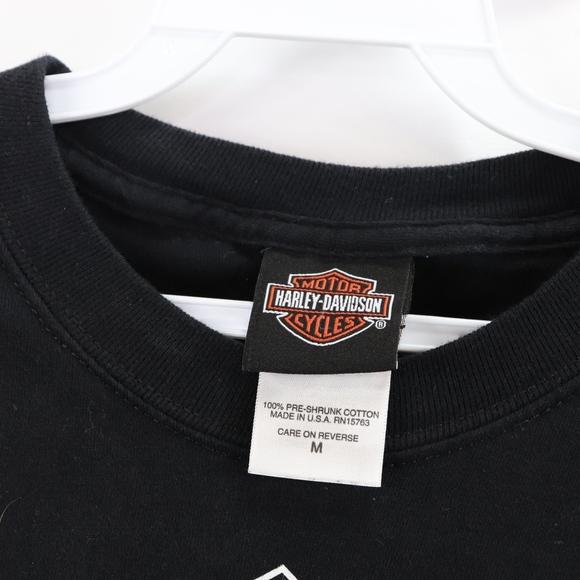 Harley Davidson Mens Medium Big Logo T Shirt Black - Picture 5 of 8